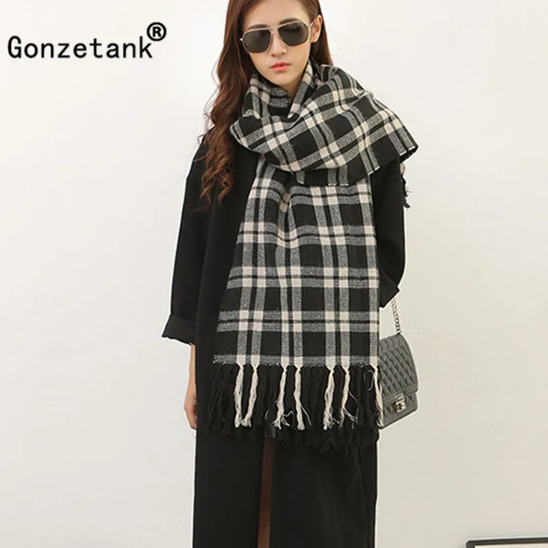 Gonzetank Luxury Brand 2017 Winter New Womens Long Black Khaki Multifunctional Sweet Warm Fashion Scarves and Shawl 200*65cm | Аксессуары