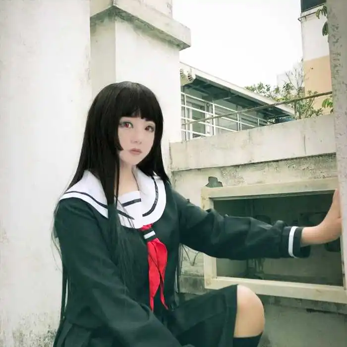 2019 аниме Hell Girl Jigoku Shoujo Ai Enma японская школьная униформа моряка Косплей Костюм JK
