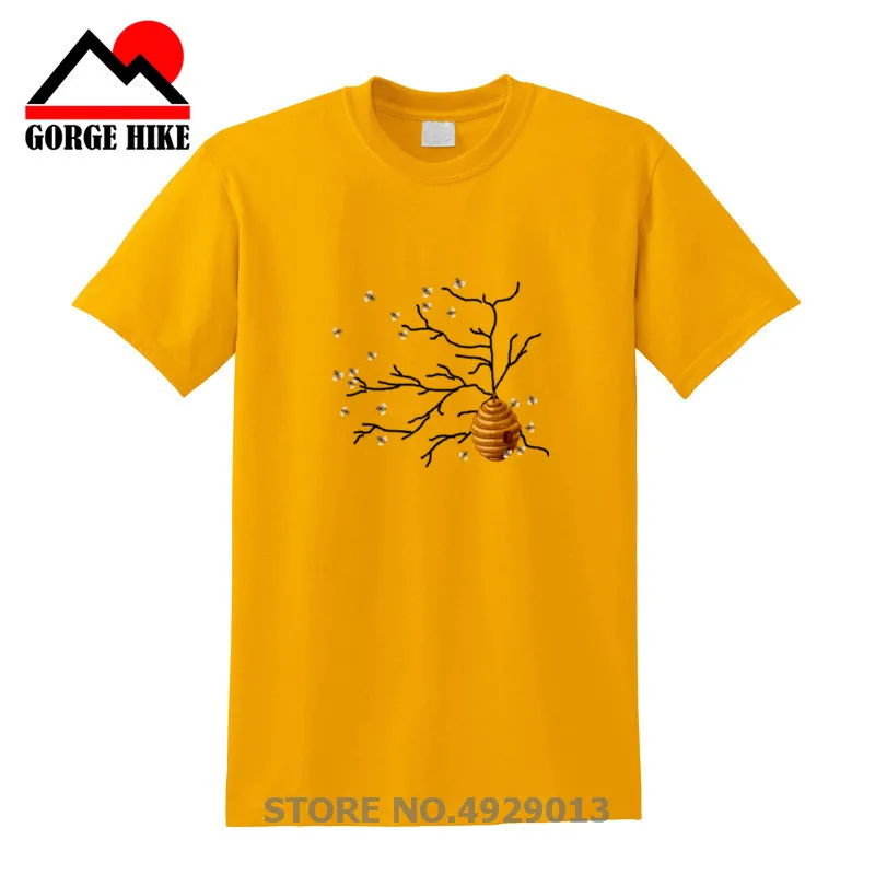 

Fashion Teeshirt Man Elegant Kwaii style Honey bee T shirt men Honeycomb t-shirt male top hipster tee shirt homme tshirt casual