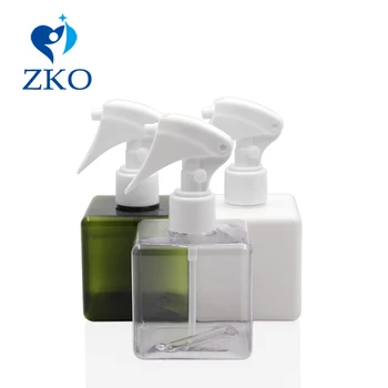 

250ml PETG Multicolor Plastic Perfum Spary White Mouse Trigger/Mice Spray Free Shipping Refillable Mist Spray Square Bottle