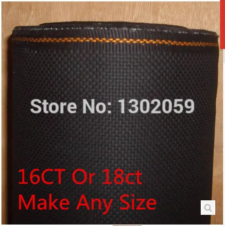 

Free Shipping DIY Black 16CT Or 18CT Embroidery Cross Stitch Size 150X150cm Aida Cloth Canvas Fabric