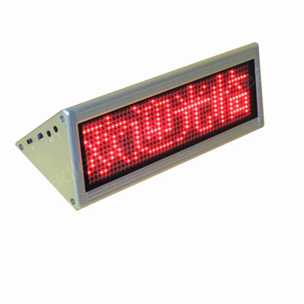 

12x48 Dots Red double side desktop led moving sign desk board