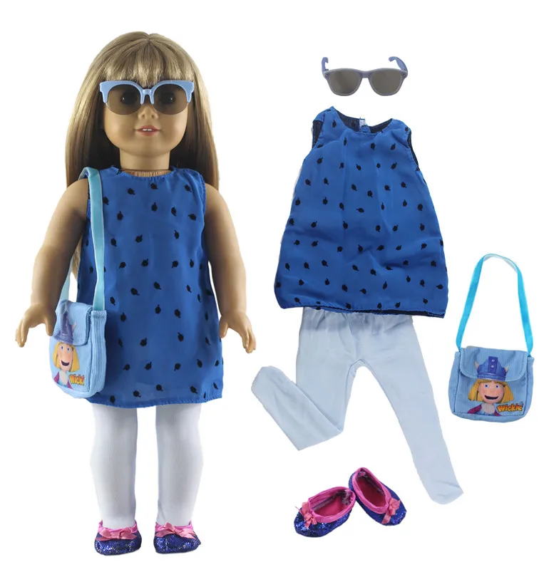 Conjunto De Ropa Para Muñecas De 35 A 43 Cm – Incluye Blusa De Peluche, Peto, Sombrero, Calcetines Y Percha – Ideal Para Juego De Roles Desde 3 Años