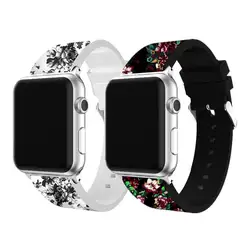 Силиконовый ремешок для apple watch band 42 мм 38 мм iwatch band 44 мм 40 мм браслет часы correa резиновый ремешок для apple watch 4 3 2