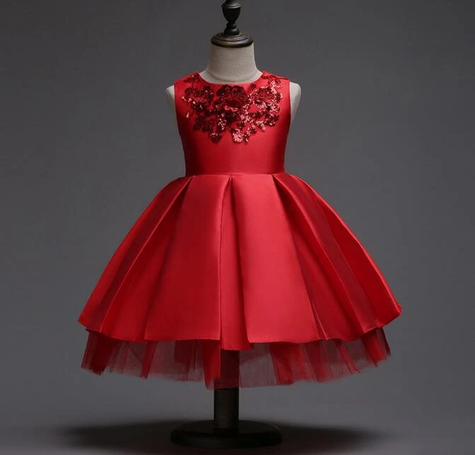 red flower girl dresses cheap