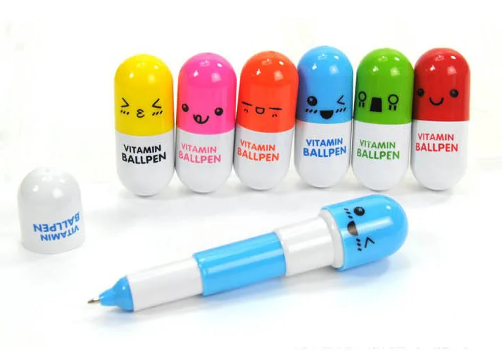 Новейшая Капсульная ручка с креативным дизайном креативные милые канцелярские принадлежности с выражением/Капсульная ручка/шариковая ручка