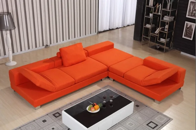 Bright Yellow Color Fabric Sofa Set 0411 Af569 In Living Room Sofas Bright Yellow Color Fabric Sofa Set 0411 Af569
