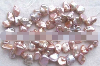 

huij 00408 6-11mm purple pink baroque fresh water pearl Beads14.5