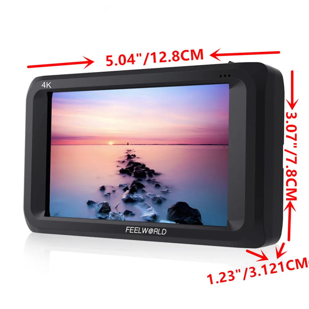 Feelworld S450-M 4,5 дюймов ips 3G-SDI 4 K HDMI On-camera полевой монитор 4," 1280x800 Камера Внешний ЖК-монитор для камеры DSLR