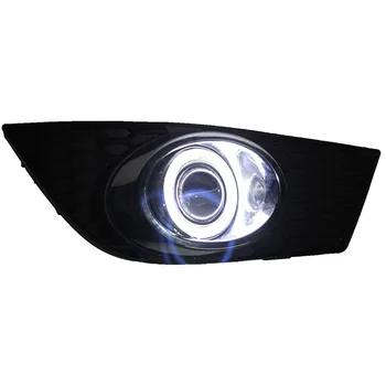 

eOsuns Innovative COB angel eye led daytime running light DRL + halogen Fog Light + Projector Lens for chevrolet lova 2009-2013