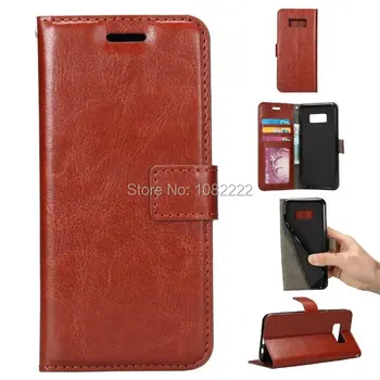

10pcs/lot Crazy Horse PU Leather Stand Case with card slot For Samsung Galaxy S8 / S8 Plus / J3 J5 J7 2017