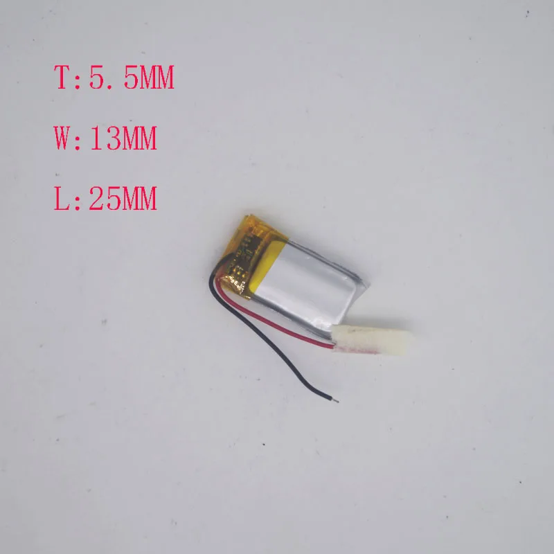 

3.7V Polymer Lithium Battery 551525/551325 Toy Bluetooth Headset Heart Rate and Blood Pressure Meter 150 mAh