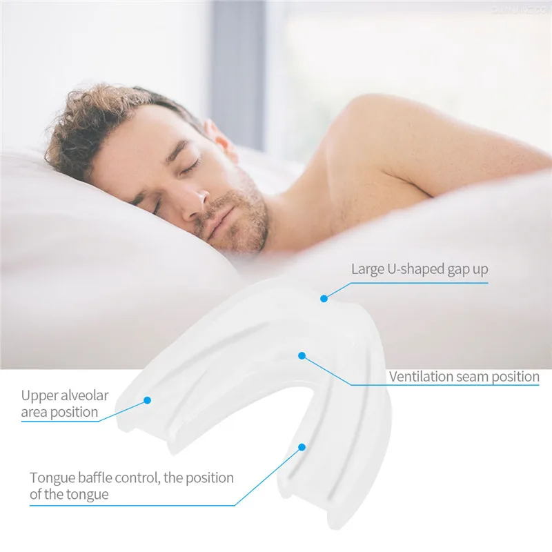 Стоматологический защитный мундштук против храпа, поднос, помощь для сна, мундгард, личная забота о здоровье, стоп, шлифовка зубов, храп, помощь в дыхании