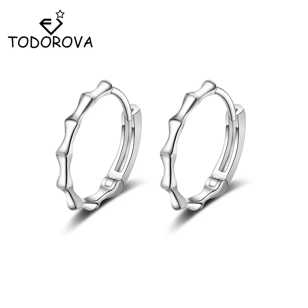 

Todorova Ethnic Bamboo Geometric Round Circle Hoop Earrings for Women Party Minimalist Korean Fashion Jewelry Gift