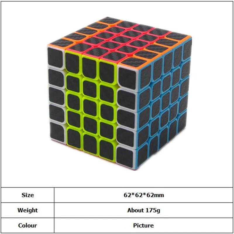 9 видов углеродного волокна стикер Скорость Magic Cube 2x2 3x3 4x4 5x5 Cube детские игрушки-головоломки Дети подарок игрушка молодежи взрослых инструкция кубик рубика