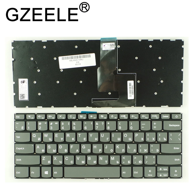 Новая русская клавиатура GZEELE для ноутбука lenovo IdeaPad 320-14ISK 320-14IKB 120S-14IAP 320S-14IKB 320-14AST 320-14, без подсветки