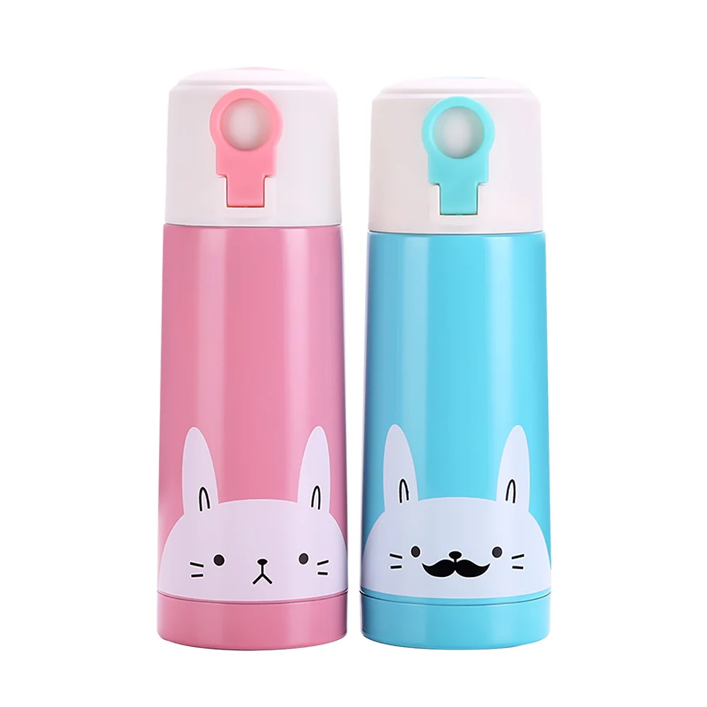 UPSTYLE Cute Rabbit Thermos Bottle Pattern Travel Stainless Steel