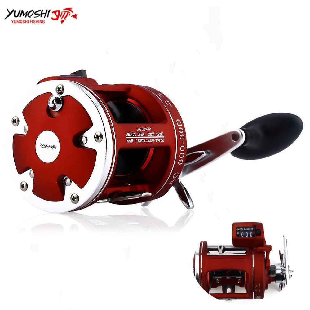

YUMOSHI ACL30/50D 12BB High Speed Fishing Reel 5.2:1 Ratio With Electric Depth Counting Left /Right Hand Multiplier Drum Wheel
