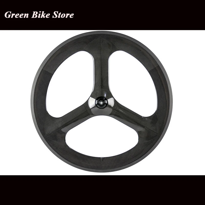 

Factory Price Carbon Wheel Fixed Gear Bicycle Wheel Tri 3 SpokesTrack Bike Clincher Wheelset T700 Road Wheels