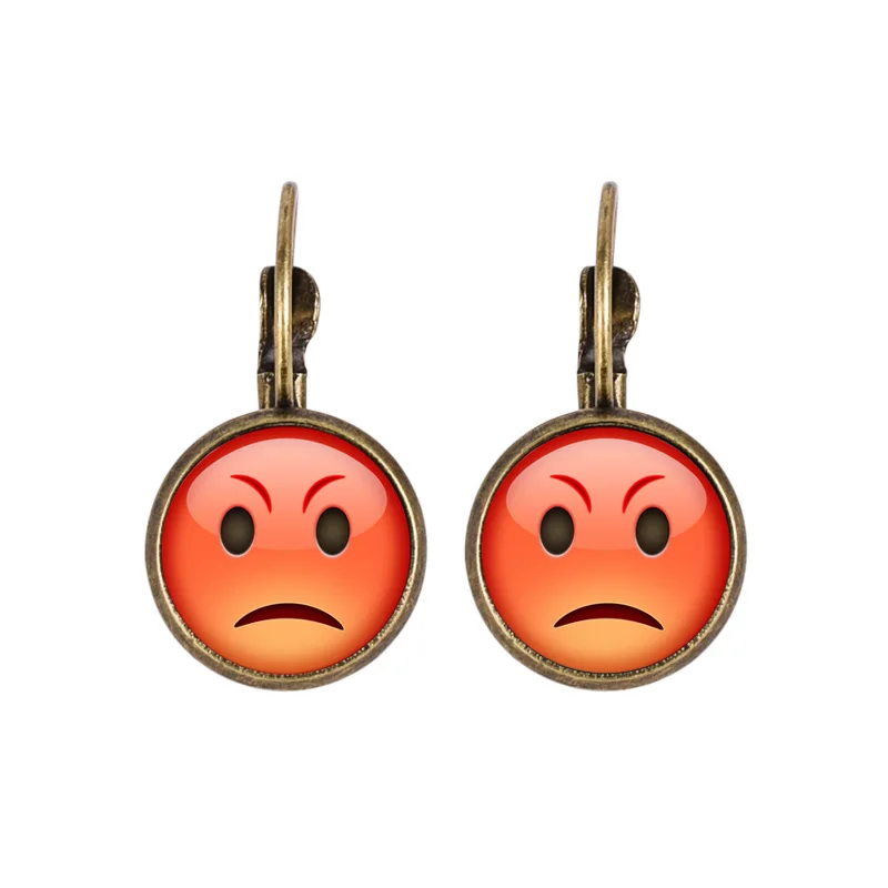 2017 Винтаж серебро Цвет emoji Jewelry Для женщин Интимные аксессуары модные смайлики