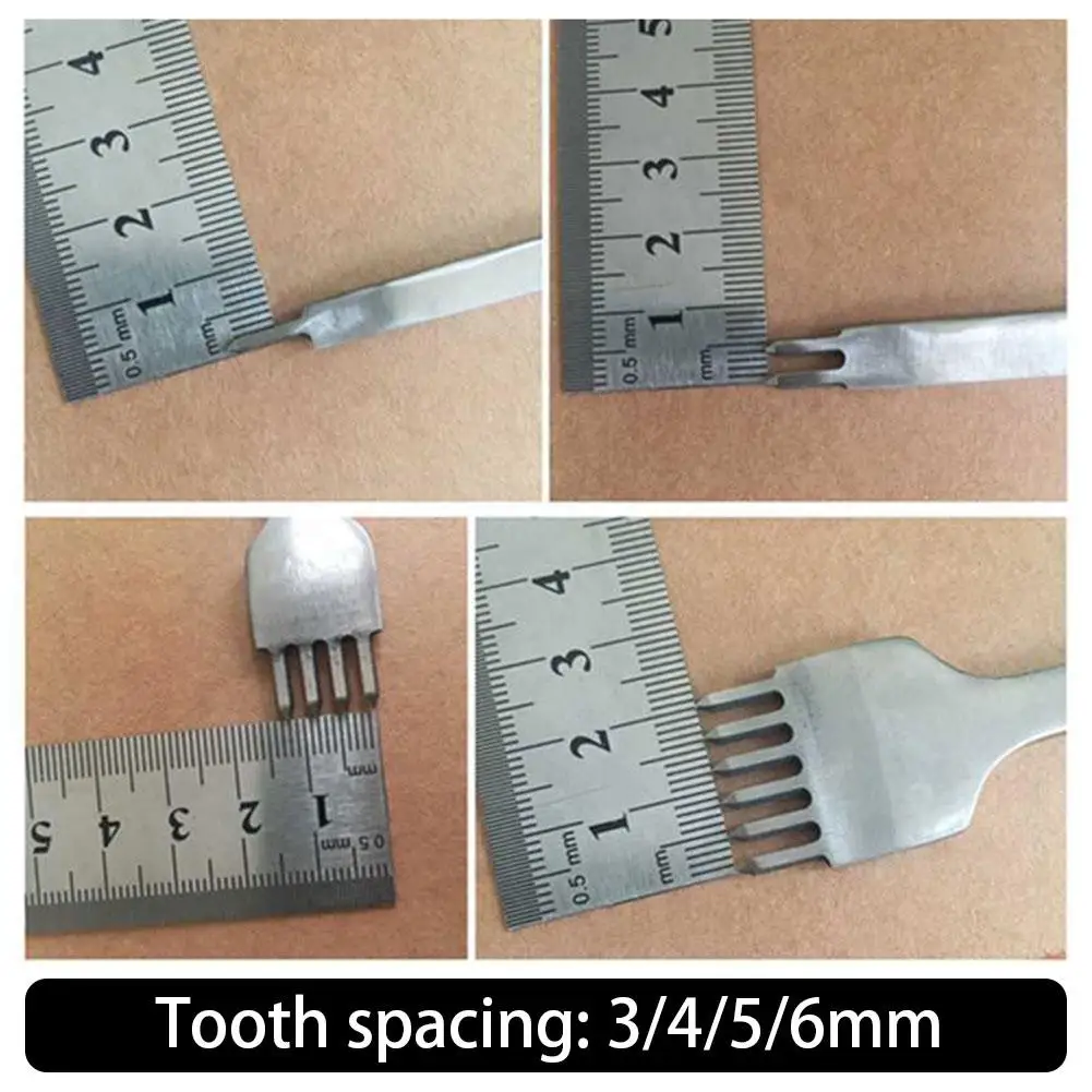 Кожа ремесленных инструментов для создания небольших отверстий зубец для шнуровки для сшивания удар 3/4/5/6 мм