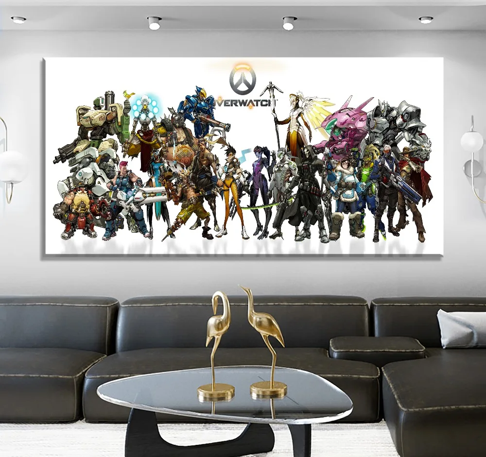 Современное произведение искусства 1 панель игра живопись для дома декоративная Гостиная или спальня стена на холсте Печать Тип Overwatch герой плакат