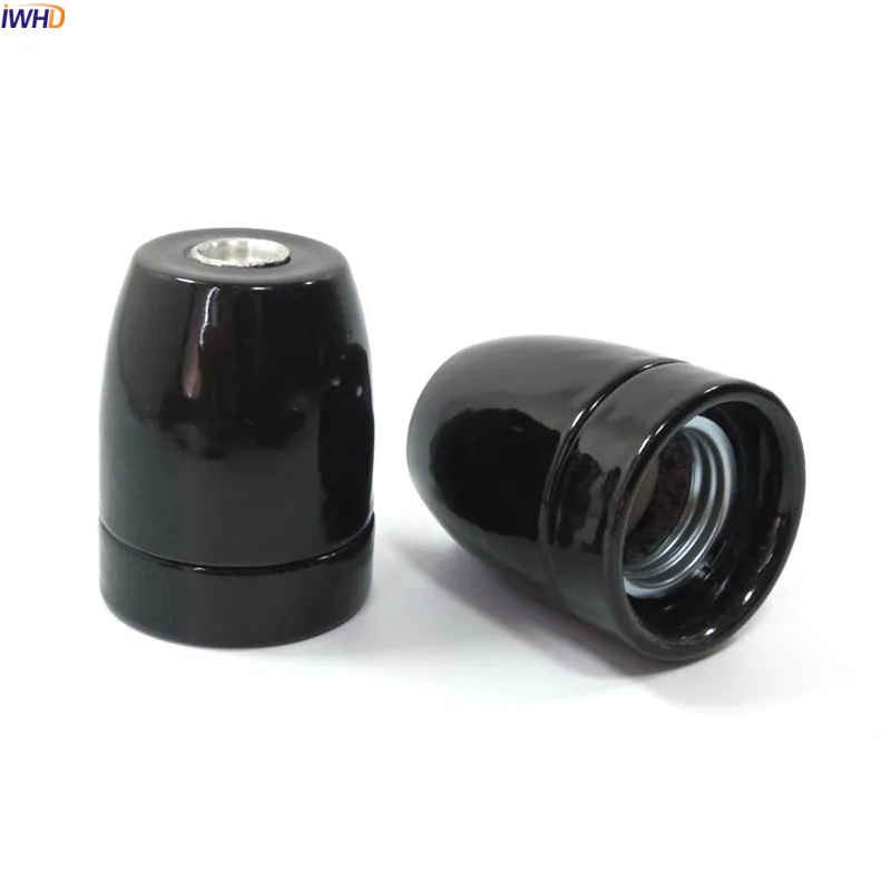 IWHD DIY Douille E27 розетка лампа держатель керамика 110 В 220 в Portalamparas винтажный фитинг