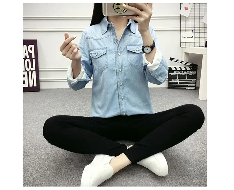 Новая осенне-зимняя женская фланелевая теплая Плотная блуза с карманами и пуговицами, джинсовая рубашка, повседневные фланелевые топы размера плюс
