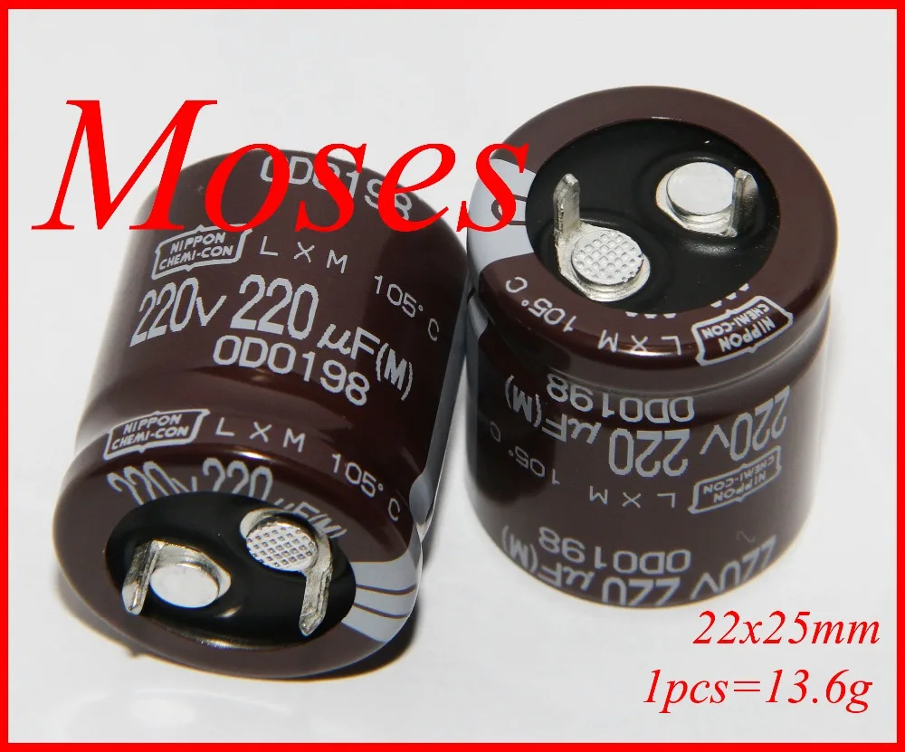 

200v 220uf 220v Original NI-PPON CHEMI-CON NCC LXM series Electrolytic Capacitor Radial Capacitance 22x25mm ( Life 7000 hours )