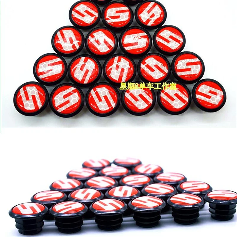 

2pcs MTB Bike Bicycle PE Plastic Handlebar Bar End Grips Lock-On Plugs