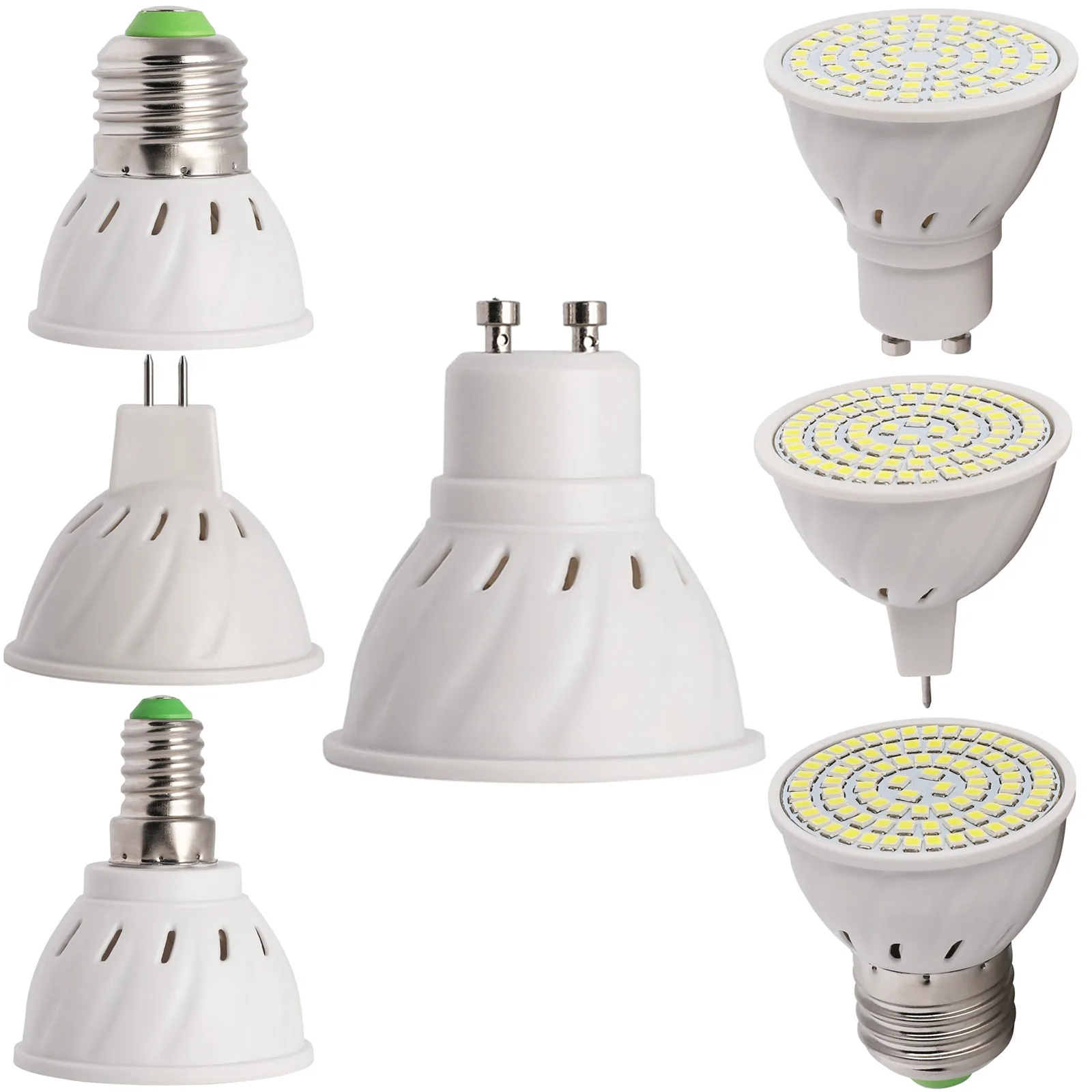 

Лампа для точечных светильников GU10 E27 2835SMD, 4 Вт, 5 Вт, 6 Вт, 110 В, 220 В, 48 светодиодов, 60 светодиодов, 80 светодиодов