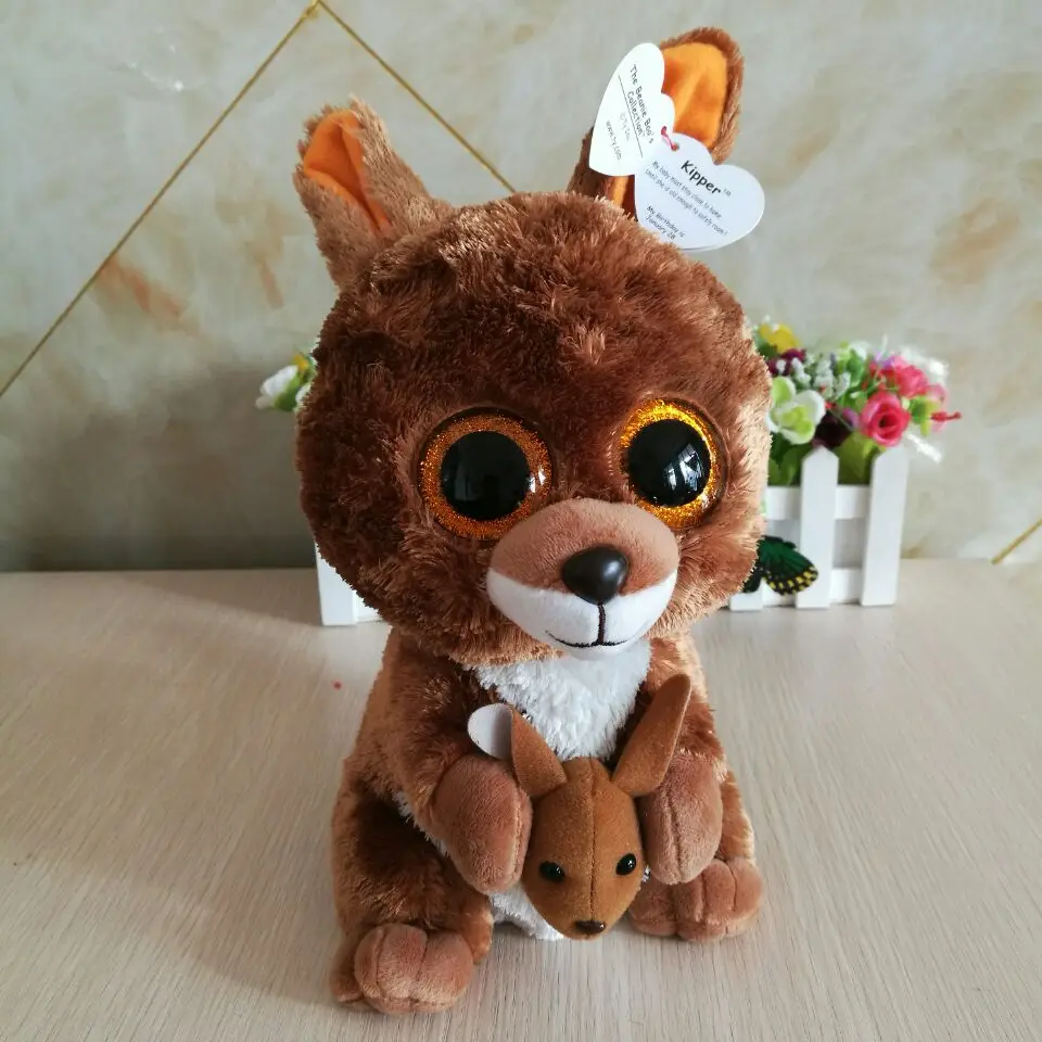 KIPPER коричневый кенгуру TY 1 шт. 25 см 10 &quotплюшевые игрушки мягкие животные детские