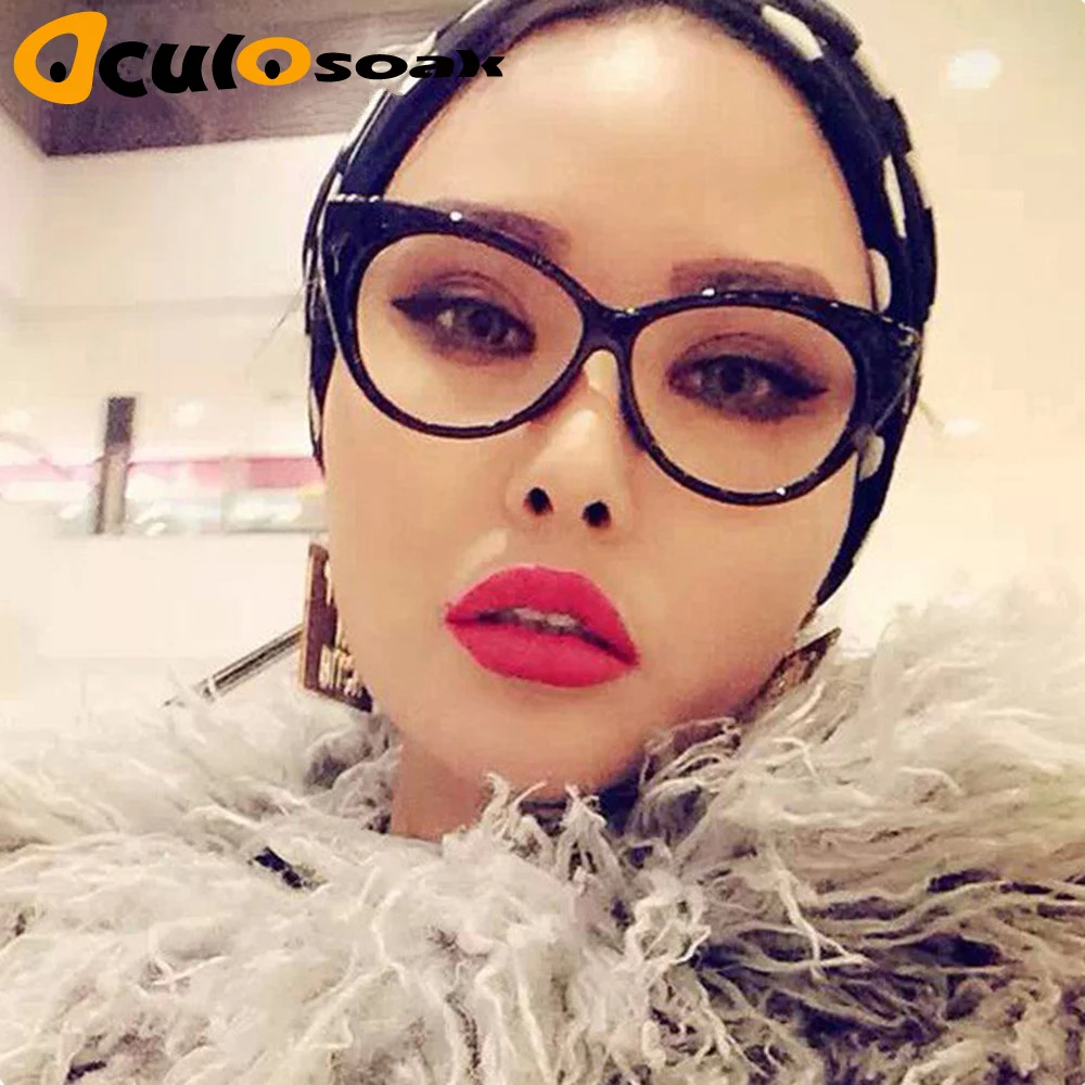 Новая оправа для очков в стиле кошачьи глаза женские брендовые дизайнерские оптические очки Женские Модные Ретро прозрачные очки