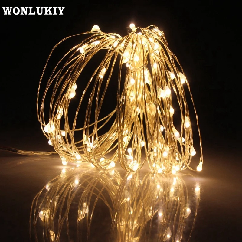 Гирлянда на батарейках 20/100 светодиодов 2/10 м 9 цветов|led fairy string lights|fairy lightsstring lights |