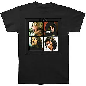 

Men's Let It Be T-shirt Black100% cotton casual short sleeve men T shirt