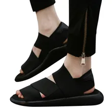 CHAMSGEND/пара летних модных нескользящих сандалий на толстой подошве; повседневные шлепанцы с круглым носком; Легкие дышащие сандалии