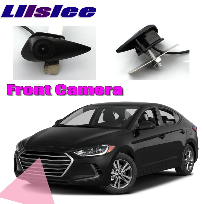 

LiisLee Car Front Camera Front Logo Camera DIY Manually Control Channel Front Camera For Hyundai Elantra AD 2016 2017 2018