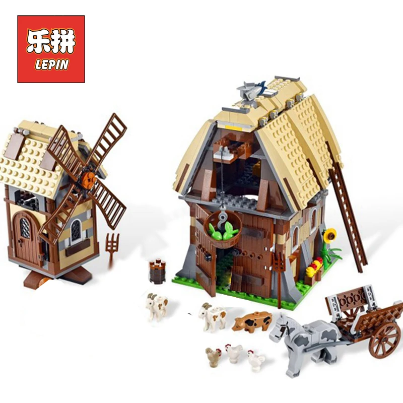 

Lepin Castle Series 16049 the Mill Village Raid Set Creative 7189 Building Blocks Bricks Educational Toys Christmas Gift Lepin
