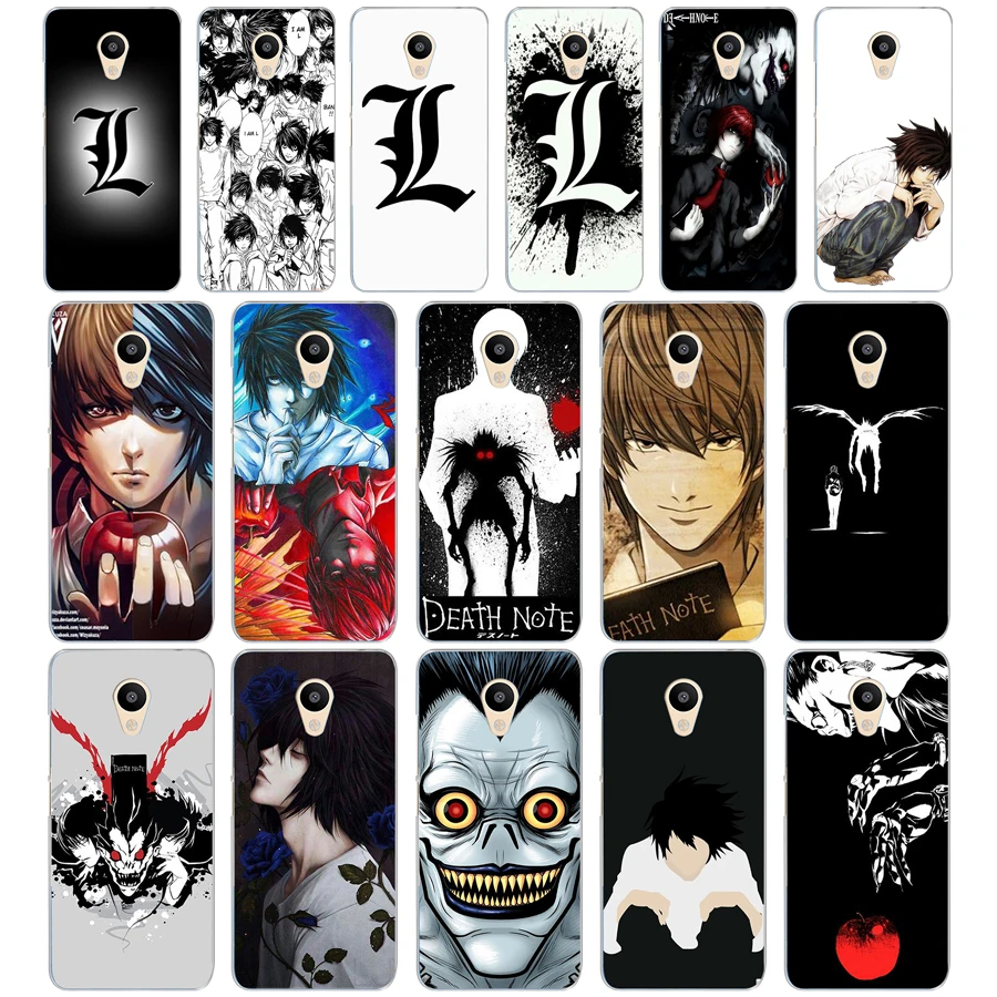 

12DD Anime Death Note design Hard Transparent Cover Case for Meizu M2 M3S M3 M3S M5S Mini M3 note M5 M6 M6 note U10 U20