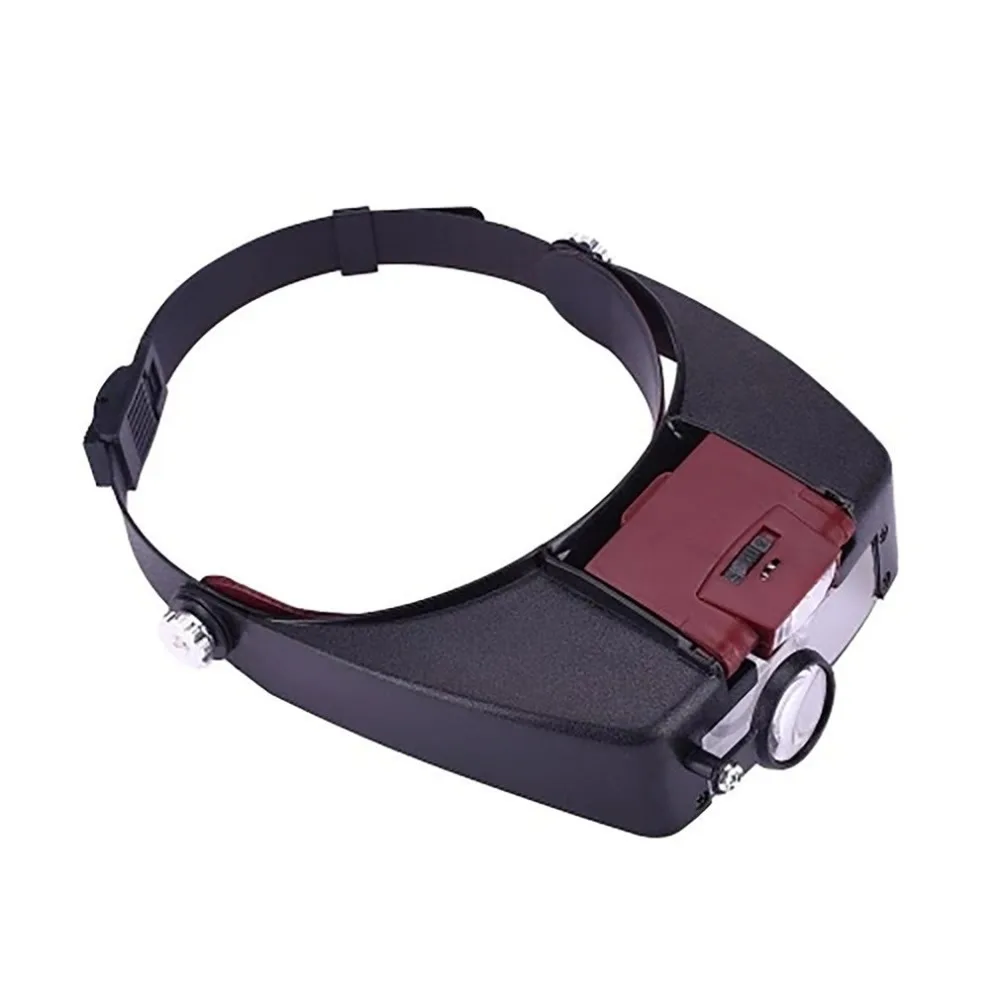

1.5X 3X 6.5X 8X Adjustable Headband Magnifier Glasses Lamp Helmet Lens Loupe LED Magnifying Light