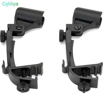 

150pcs Microphone Pair Of Adjustable Stage Drum Clips Mic Rim Snare Mount Clamp Holder Groove Gear Studio Stand X60