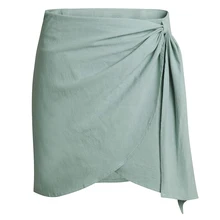 Юбки женские модные Асимметричные летние женские сексуальные мини юбки розовые килт короткие юбки хлопок лен плиссированные fillibeg дышащие