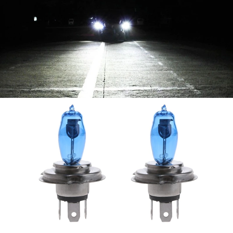 1 Pair H4 60W/55W 12V HOD Xenon H/L Beams Halogen Car Head Light Globe Bulb Lamp