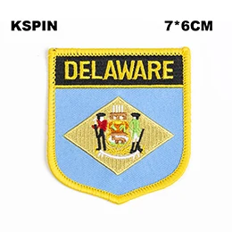 UPI-0224-S США Delaware State Железный значок вышитая одежда значок для одежды наклейки одежды 1 шт. 6*7 см UPI-0224-S - Цвет: UPI-0224-S