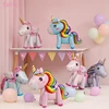 Taoup lindo 10 Uds 12 pulgadas cumpleaños globos de Unicornio de confeti con globos niños felices cumpleaños globos de aire fiesta de Unicornio ► Foto 2/6