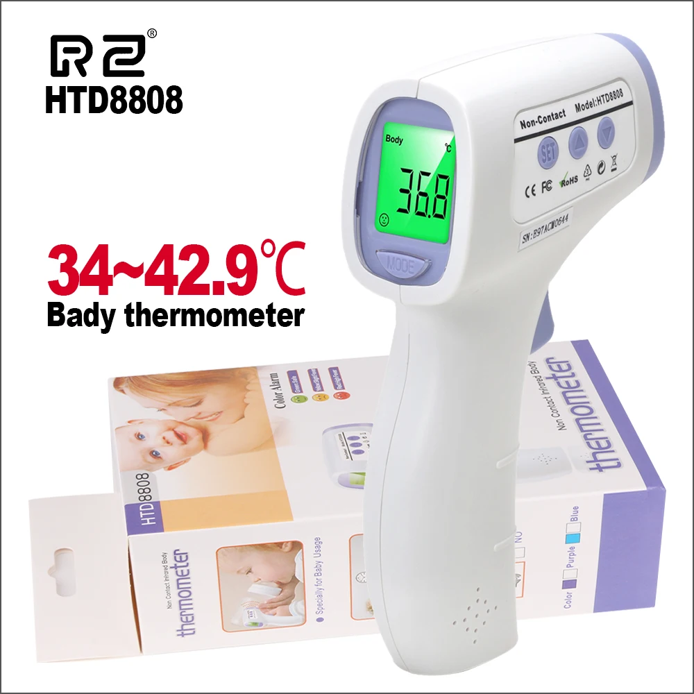 

RZ IR Infrared Body Children Thermometer Digital Non-Contact Electronic Temperature Instruments Meter Termometro Tester HTD8808C