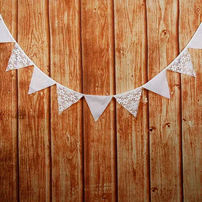 3 м 12 флаги Цветочный стиль кружева хлопок Свадебные украшения банты Винтаж баннеры реквизит для фотосессии домашняя комната гирлянда - Цвет: white151