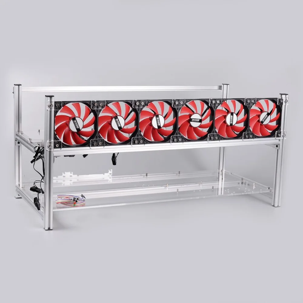 Multifunctional Heat Dissipation GPU Mining Frame Case Stackable Design Aluminum Acrylic Insulation Mining Frame Case