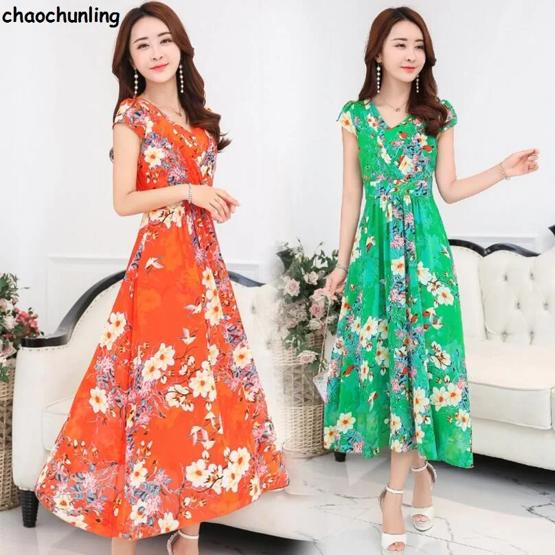 Англия богемный 2019 новый летний женский платье с цветочным рисунком Большой