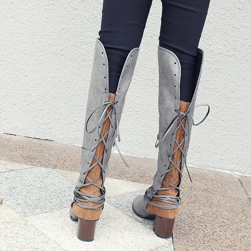 BLXQPYT/Новые Модные женские теплые зимние сапоги осень-зима, большие размеры 34-50 высокие сапоги до колена обувь на высоком каблуке с молнией женская обувь 653